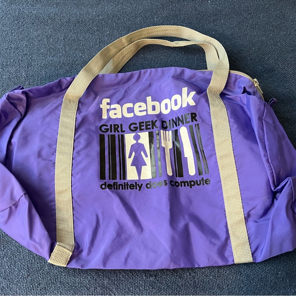 Vintage Facebook Swag duffle bag